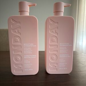 MONDAY Shampoo and conditioner.  Big Bottles. 30 fl.oz./ 887 ml.